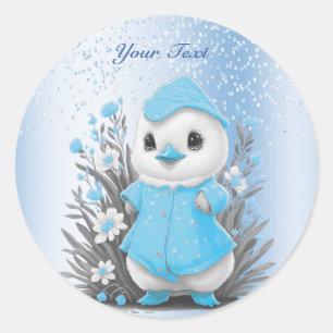 Aufkleber für Wasserfarben Entenblau