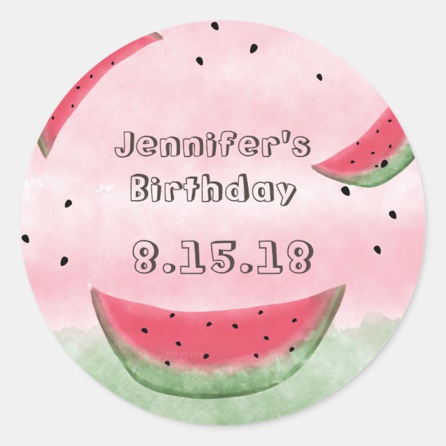 Aufkleber für Wassermelonen (Vorderseite)