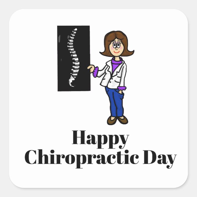 Aufkleber für weibliche Chiropraktoren oder Namens (Vorderseite)