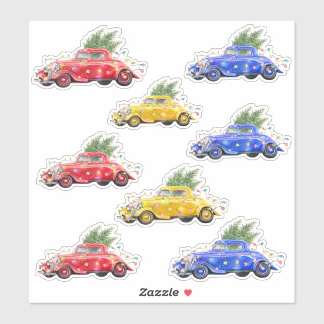 Aufkleber für Weihnachtsfahrzeuge (Blatt)