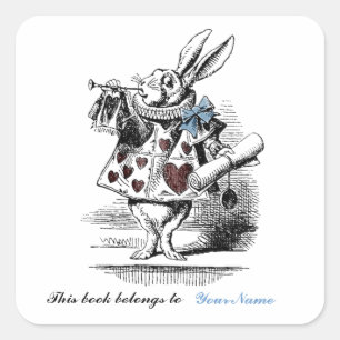 Aufkleber für Weißes Kaninchen-Buchzeichen