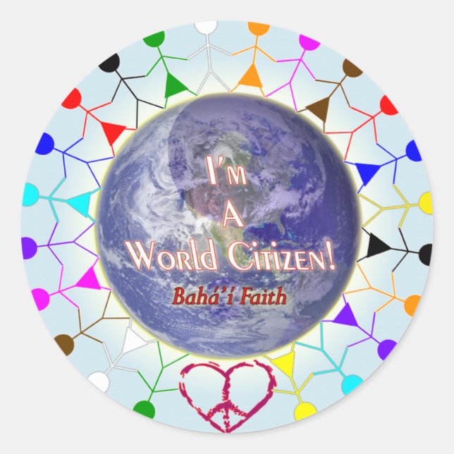 Aufkleber für Weltbürger (Vorderseite)
