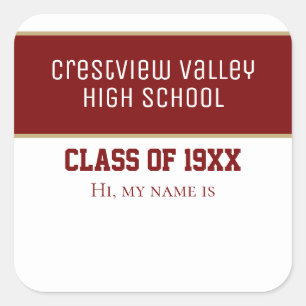 Aufkleber für Wiedersehen-Klassennamen