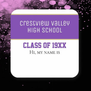 Aufkleber für Wiedersehen-Klassennamen