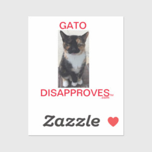 Aufkleber Gato missbilligt, alle Karten