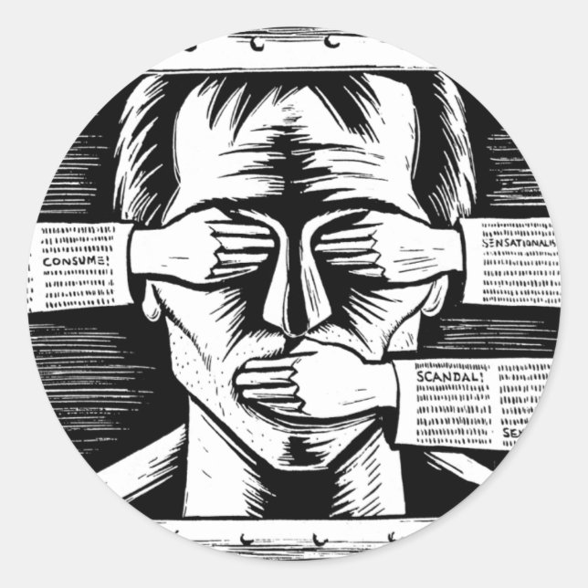 Aufkleber gegen jede Art von Zensur (Vorderseite)