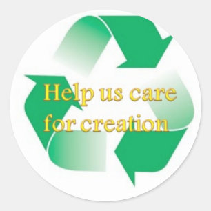 Aufkleber gerecycelt