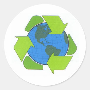 Aufkleber gerecycelt