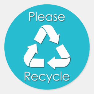 Aufkleber gerecycelt