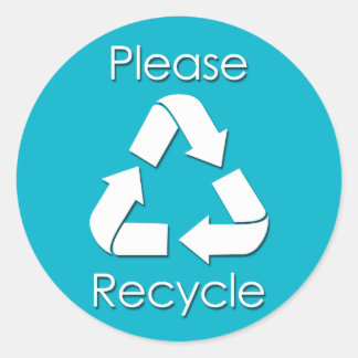 Aufkleber gerecycelt