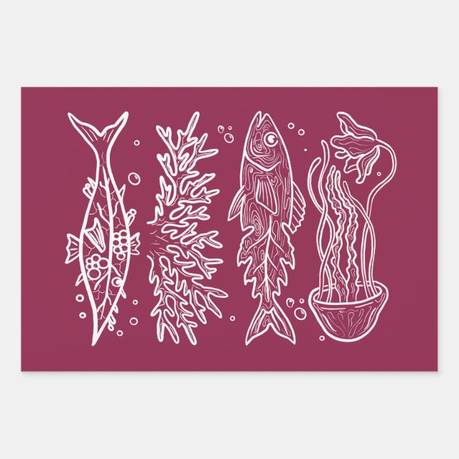 Aufkleber Geschenkpapier Set (Vorderseite)
