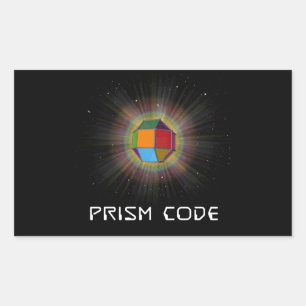 Aufkleber, glänzend, 4,5 x 2,7" PRISM UFO Rechteckiger Aufkleber