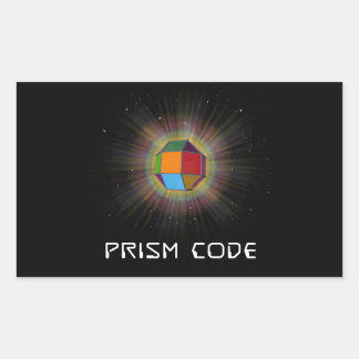 Aufkleber, glänzend, 4,5 x 2,7" PRISM UFO Rechteckiger Aufkleber