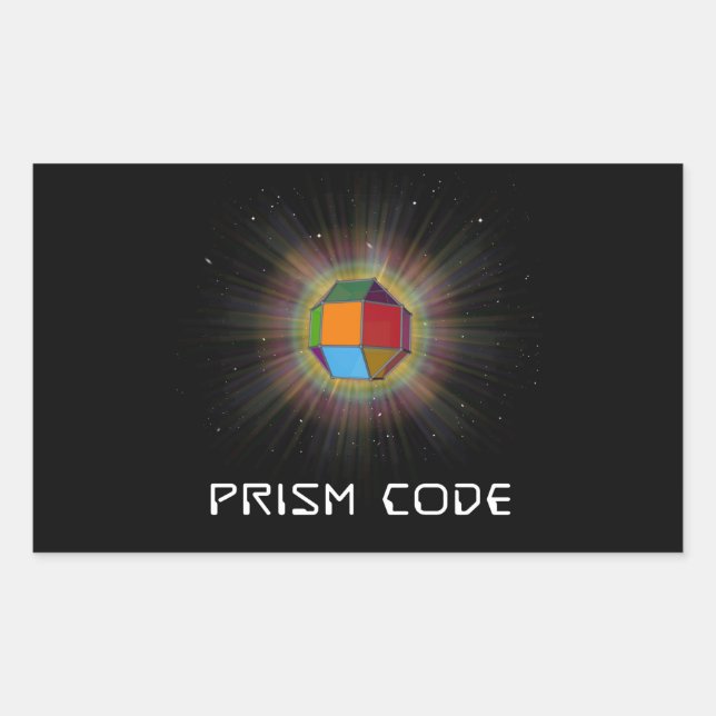 Aufkleber, glänzend, 4,5 x 2,7" PRISM UFO Rechteckiger Aufkleber (Vorderseite)