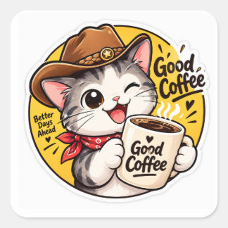 Aufkleber guter Kaffee
