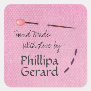 Aufkleber handgefertigt mit Liebe-Etikettenaufkleb