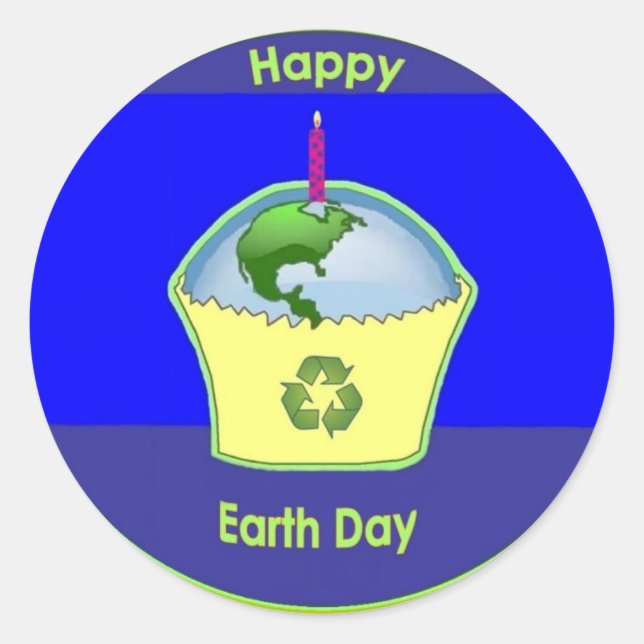 Aufkleber - Happy Earth Day (Vorderseite)