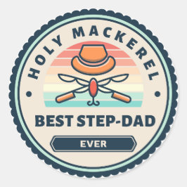 Aufkleber - Heiliger Mackerel! Bester Step-Vater f