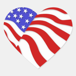 Aufkleber - Herzwellenflagge
