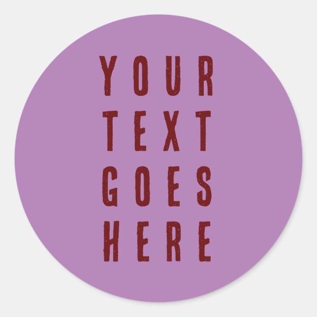 Aufkleber hier lila bordeauxfarben bearbeiten (Vorderseite)