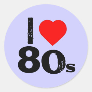 Aufkleber "I Heart 80's"