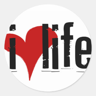 Aufkleber "I Heart Life"
