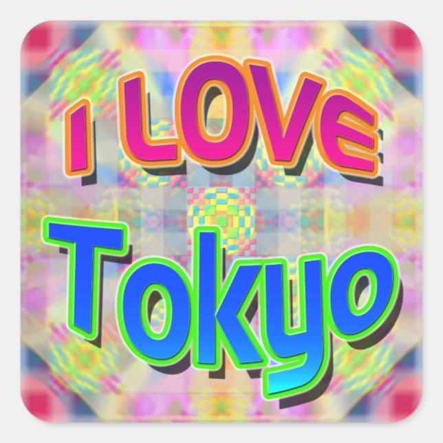 Aufkleber "I LIEBE Tokyo" (Vorderseite)