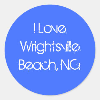 Aufkleber (i-Liebe wrightsville Strand, nc)