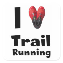 Aufkleber „I love Trail Running "