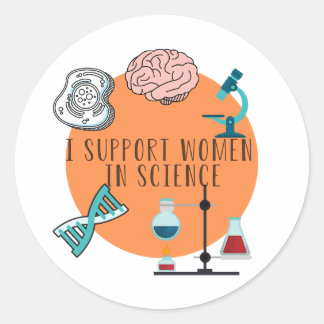 Aufkleber "I support women in science" - Packung m