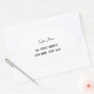 Aufkleber in Oval-Form