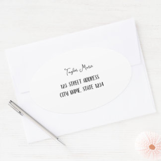 Aufkleber in Oval-Form