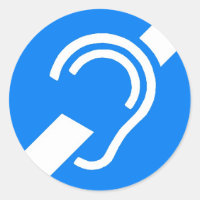 Aufkleber-internationales Symbol für das taube