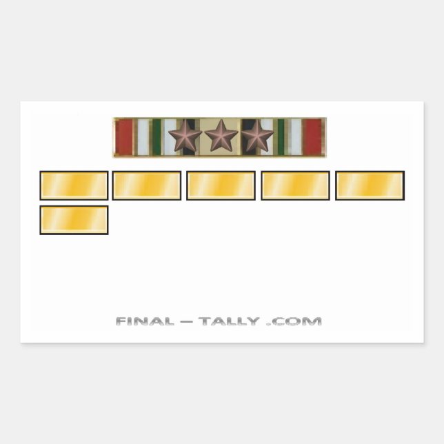 Aufkleber Irak 6 Monate mit 3 Wahlkampfstar (Vorderseite)