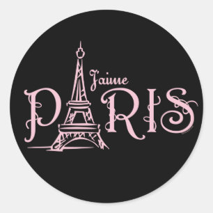 Aufkleber J'aime Paris (Dark)