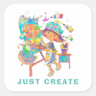 Aufkleber "JUST CREATE"