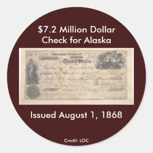 Aufkleber/Karo für Alaska Runder Aufkleber