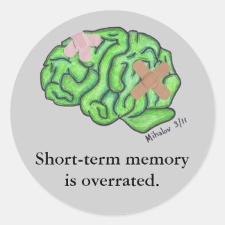 Aufkleber "Kurz-term-memory"