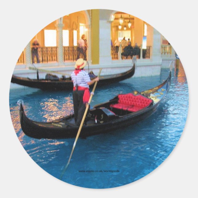 Aufkleber Las Vegas Venice Gondoliers (Vorderseite)