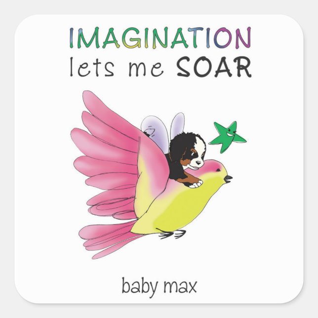 Aufkleber "Lass deine Fantasie" (Vorderseite)