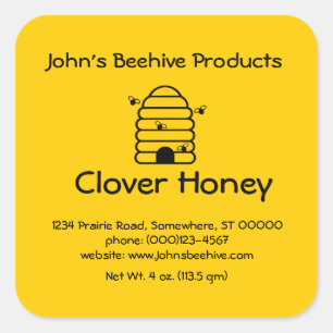 Aufkleber (lg sq)- Honey Business