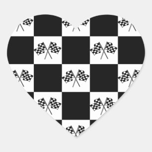 Aufkleber Liebe Auto Racing Checkered Flags Flag