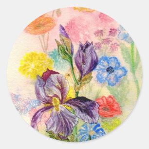 Aufkleber "Lila Iris"