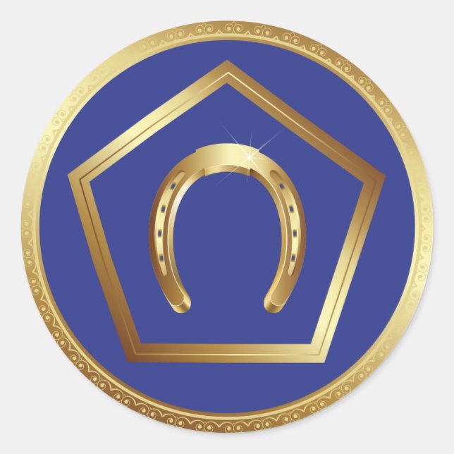 Aufkleber: Logo der Germanna Foundation Runder Aufkleber (Vorderseite)