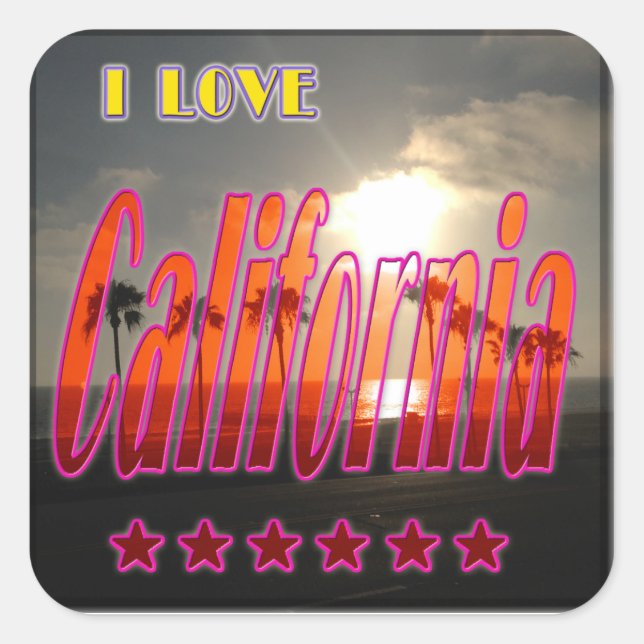 Aufkleber "Lovely California 3" (Vorderseite)