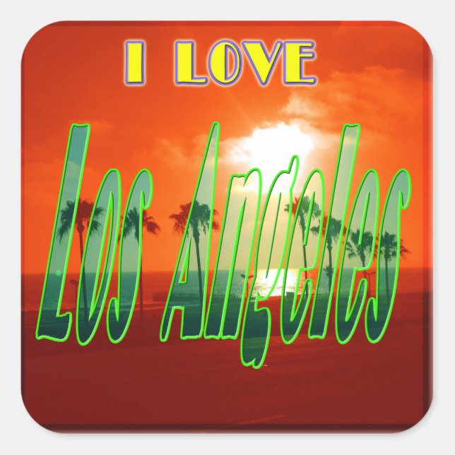 Aufkleber "Lovely Los Angeles" (Vorderseite)