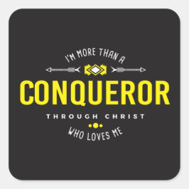 Aufkleber "Mehr als ein Eroberer"