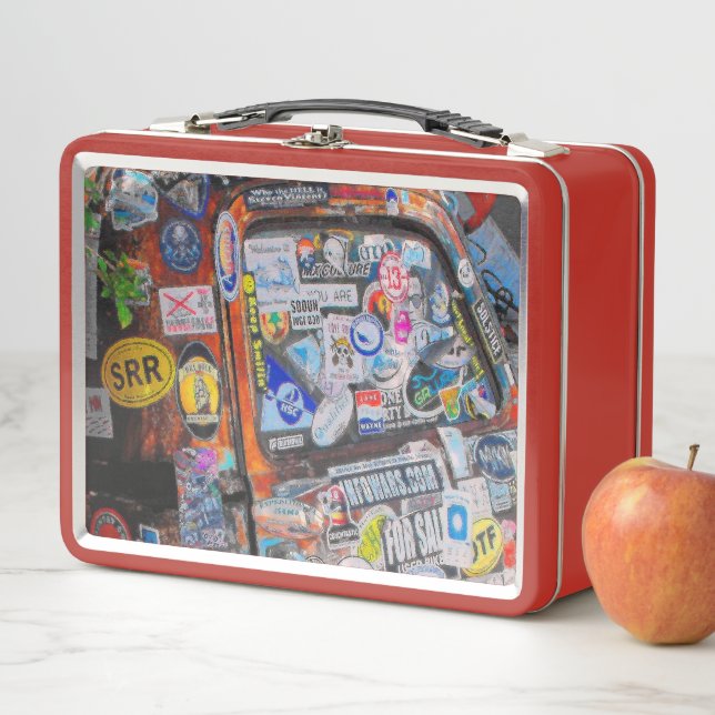 Aufkleber Metall Brotdose (Beispiel)