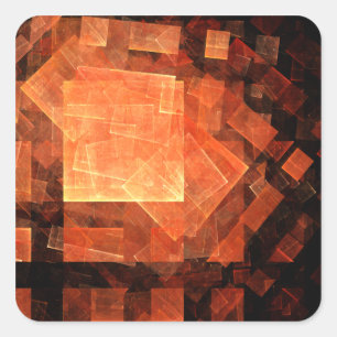 Aufkleber mit Abstraktem Art Square
