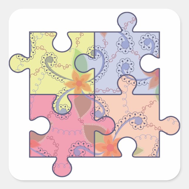 Aufkleber mit Autismus-Symbol (Vorderseite)